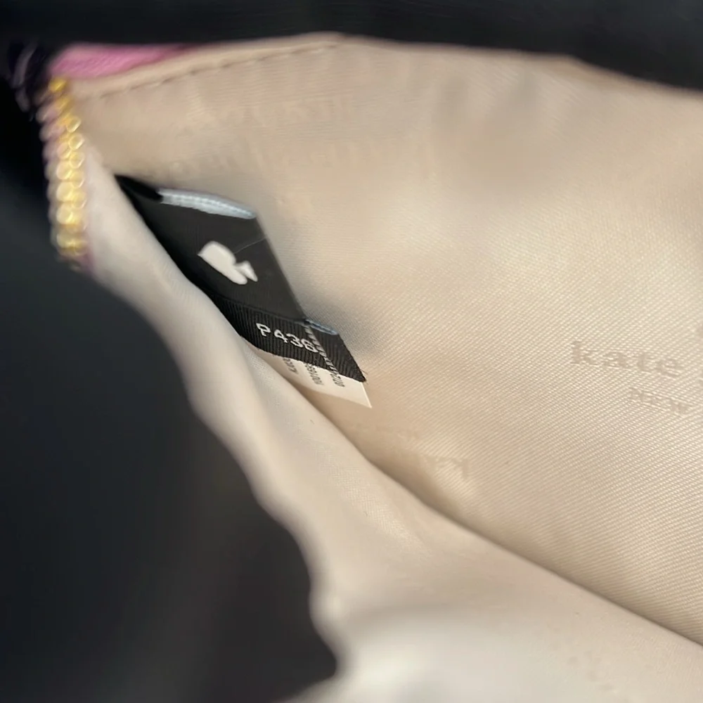 Kate Spade Lucy Metallic Small L-zip Wristlet Quartz Pink